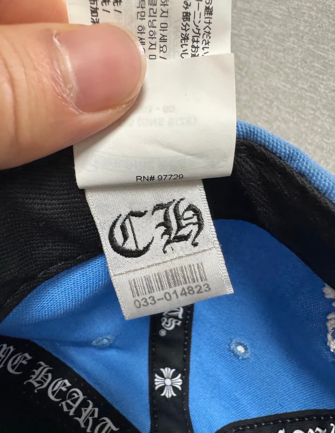 크롬하츠 ch로고 베이스볼캡 스카이블루 상품이미지4