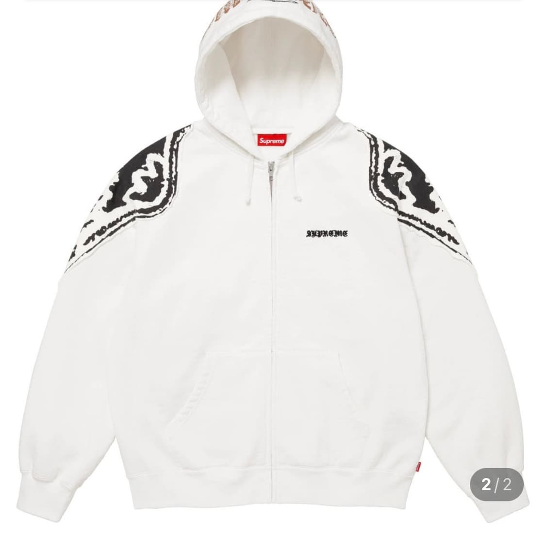 슈프림 윙스 집업 후드 스웨트셔츠 화이트 25FW 상품이미지1