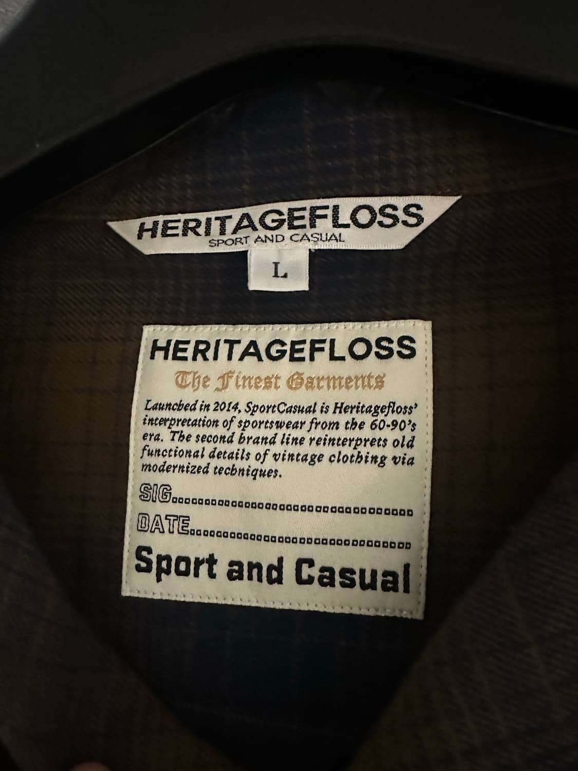 헤리티지플로스 플란넬 셔츠 브라운 상품이미지3