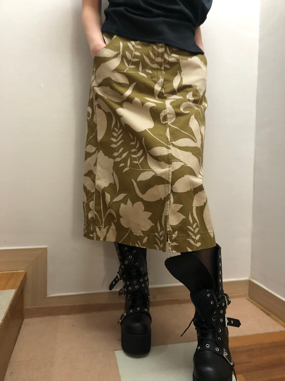 빈티지 프라다 오리엔탈 미디 스커트 상품이미지4