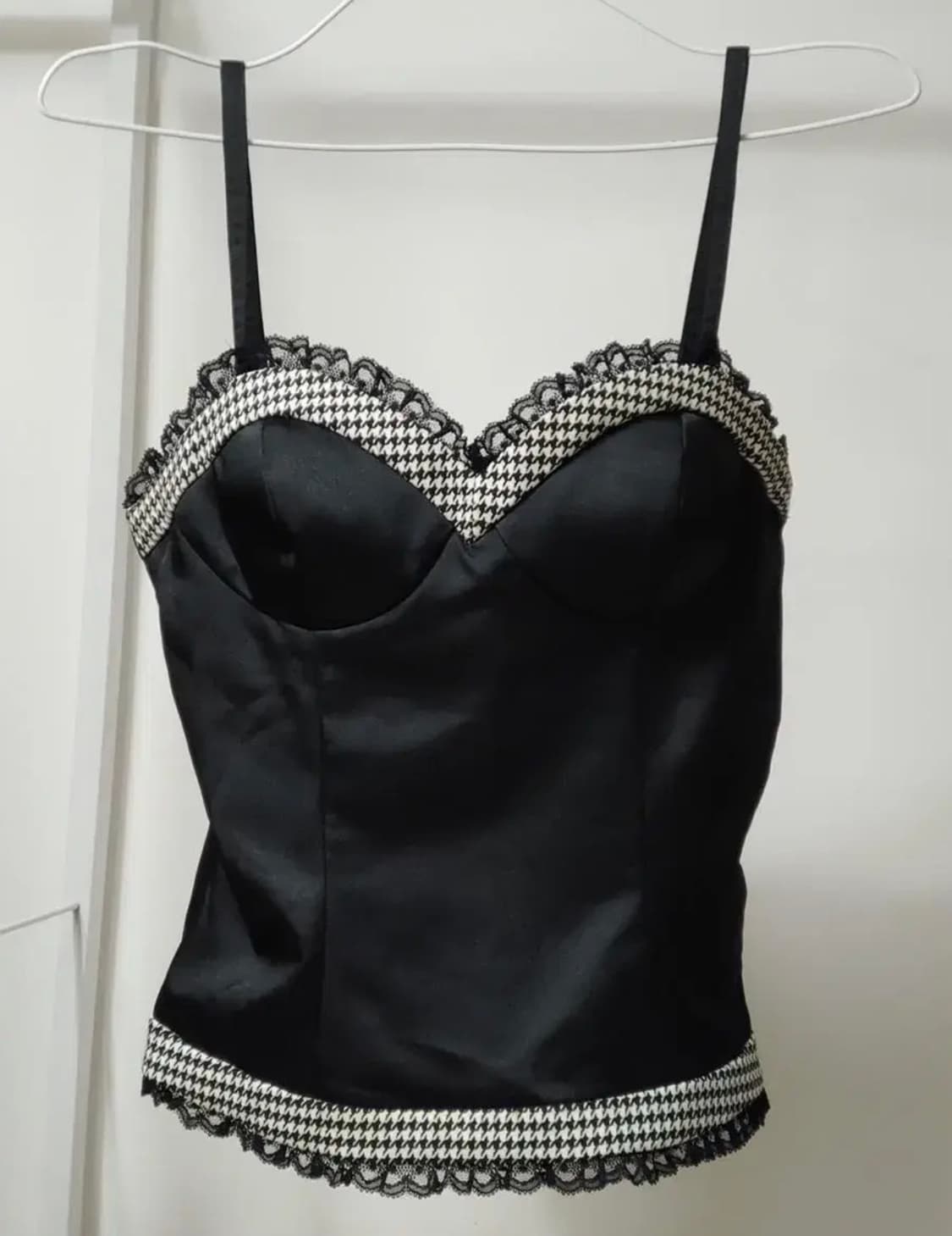 {백 증정}발레코어 제니 빈티지 블랙핑크 슬리브리스 하이틴 실크 트위드  상품이미지4