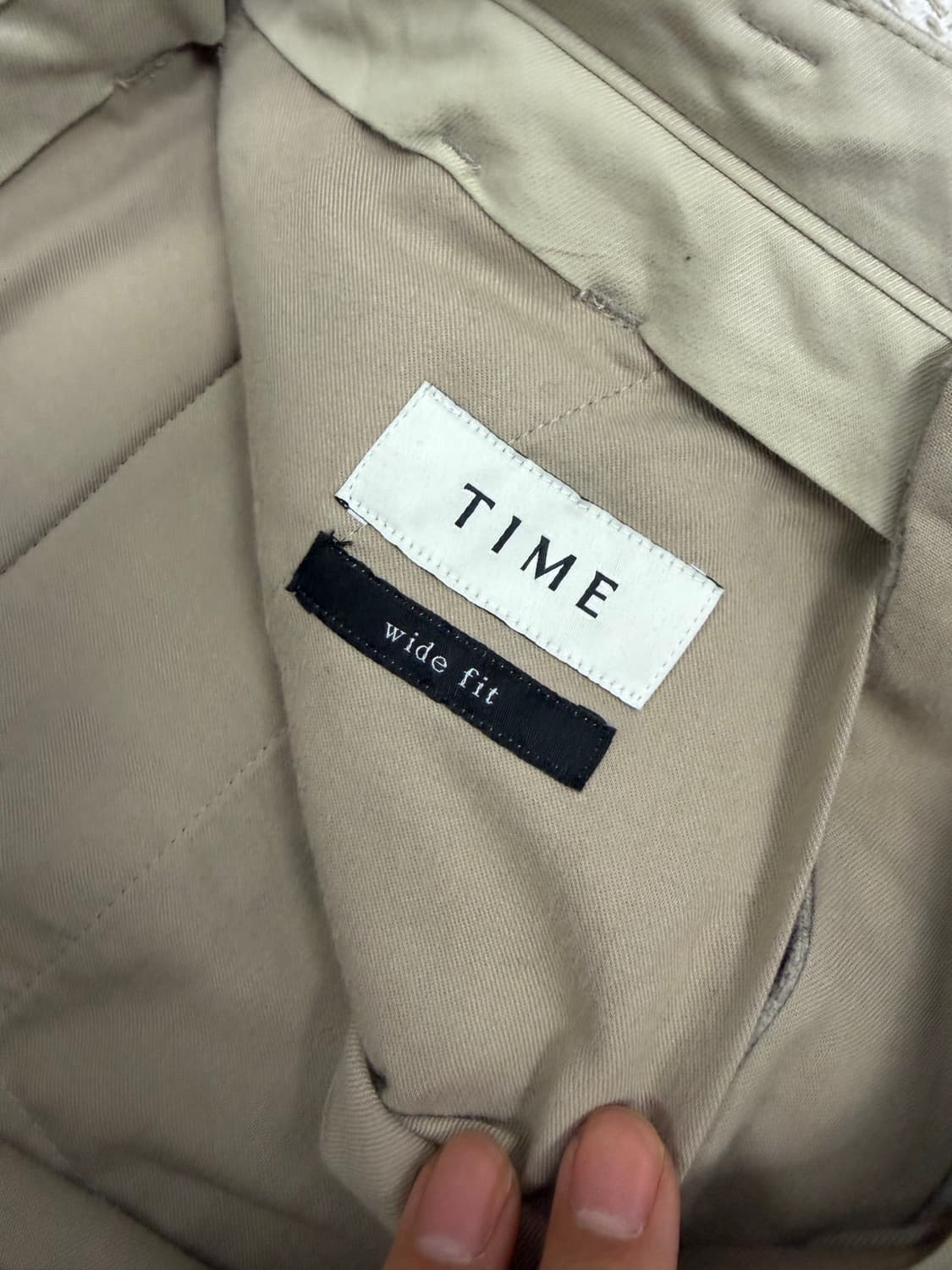 정품) 타임옴므 한섬 24ss 캐시미어 슬랙스 와이드 팬츠 78(30) 상품이미지5