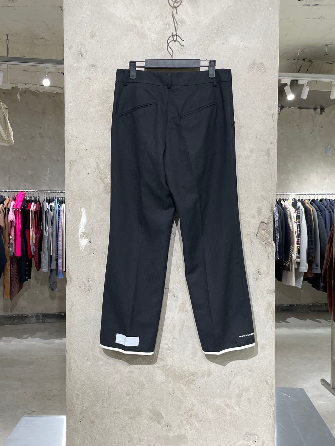 아더에러 블랙 장르리스 햄 패널 슬랙스 상품이미지6