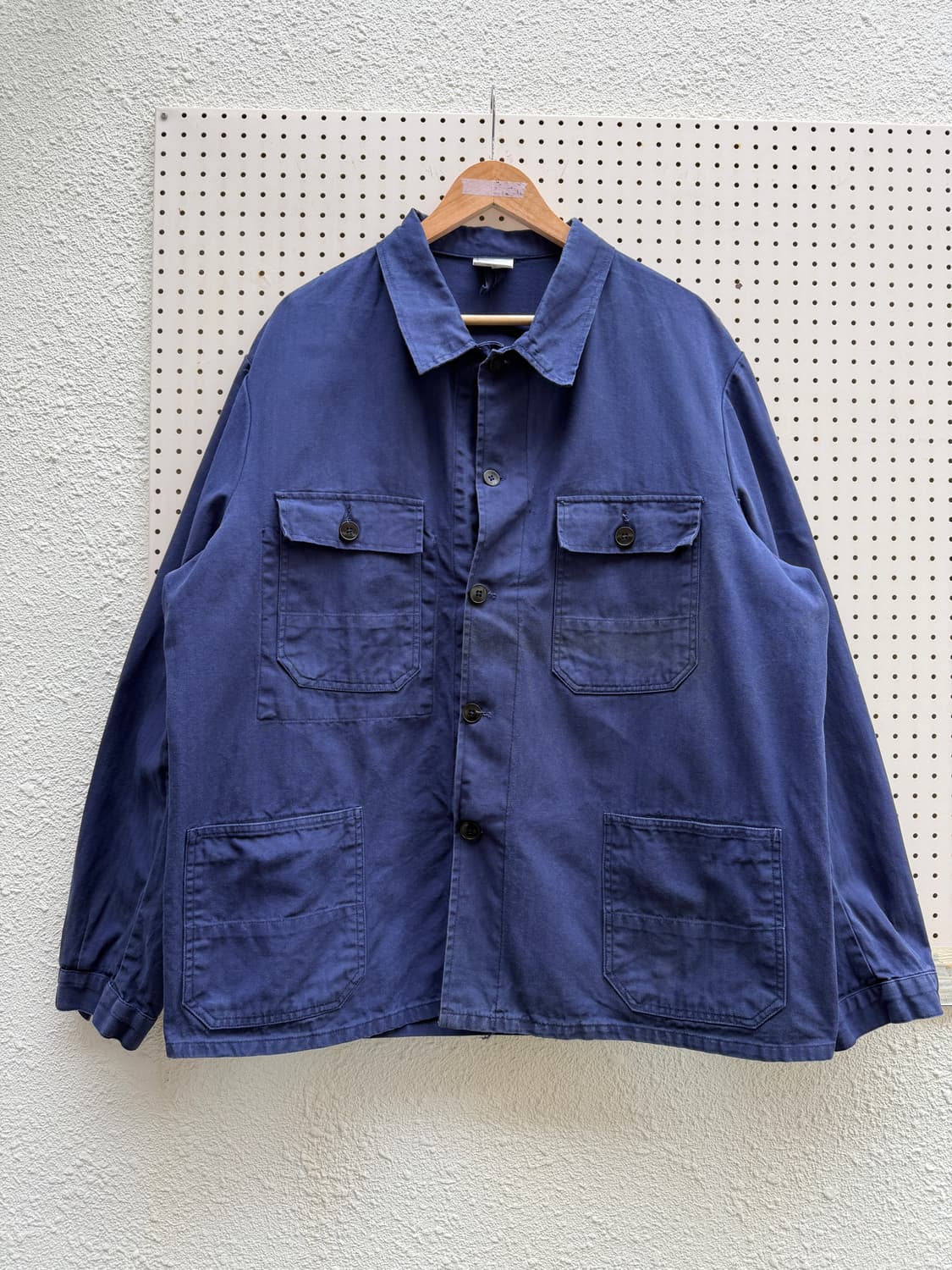 OLD VINTAGE WASHED BLUE HBT 헤링본 프렌치워크자켓 상품이미지1