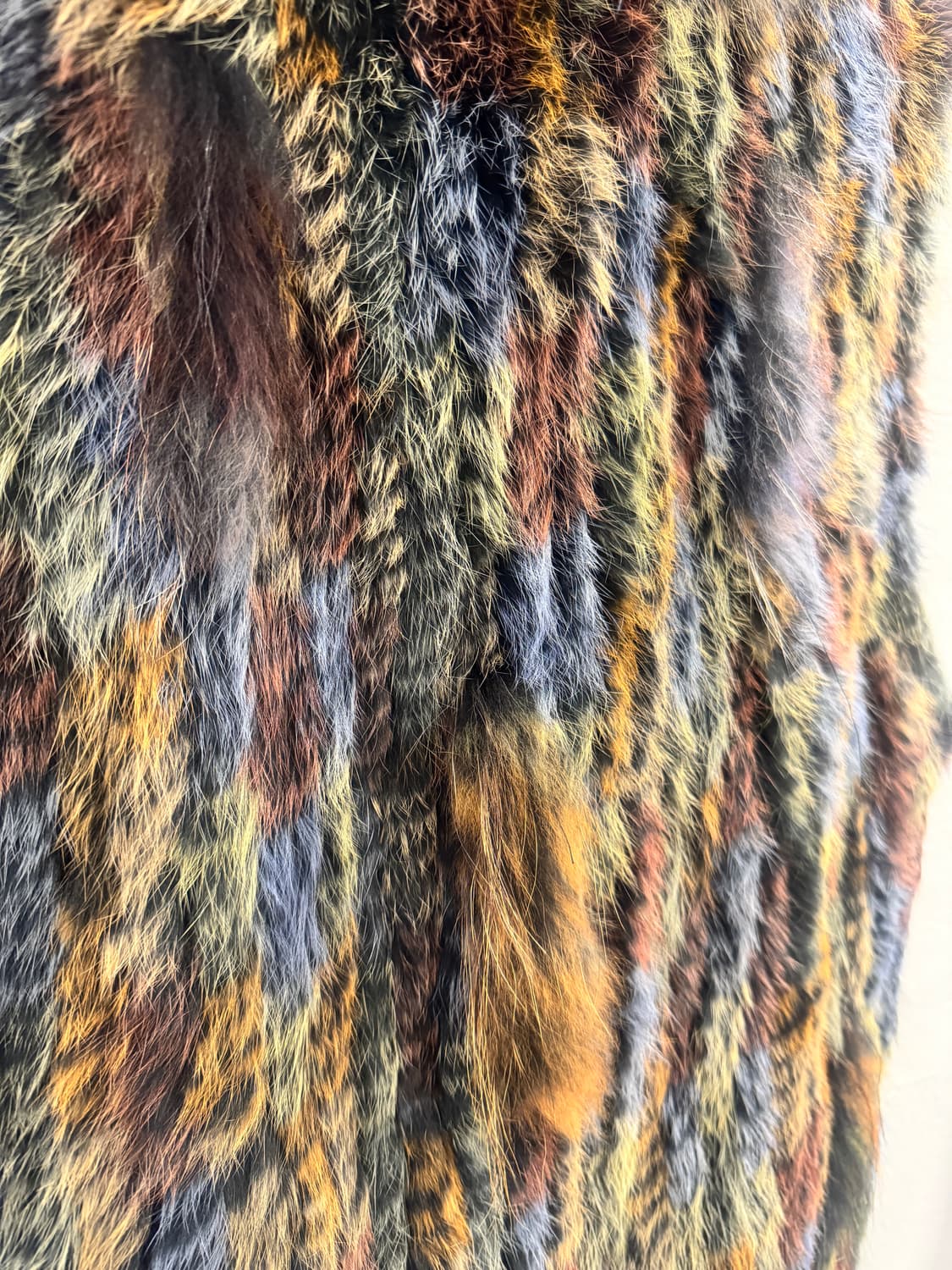 vintage 믹스컬러 리얼퍼 베스트 상품이미지8