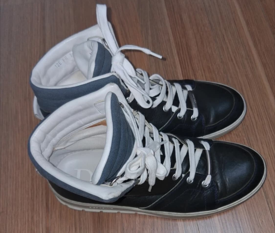 디올 블랙 하이탑 스니커즈 39 상품이미지3