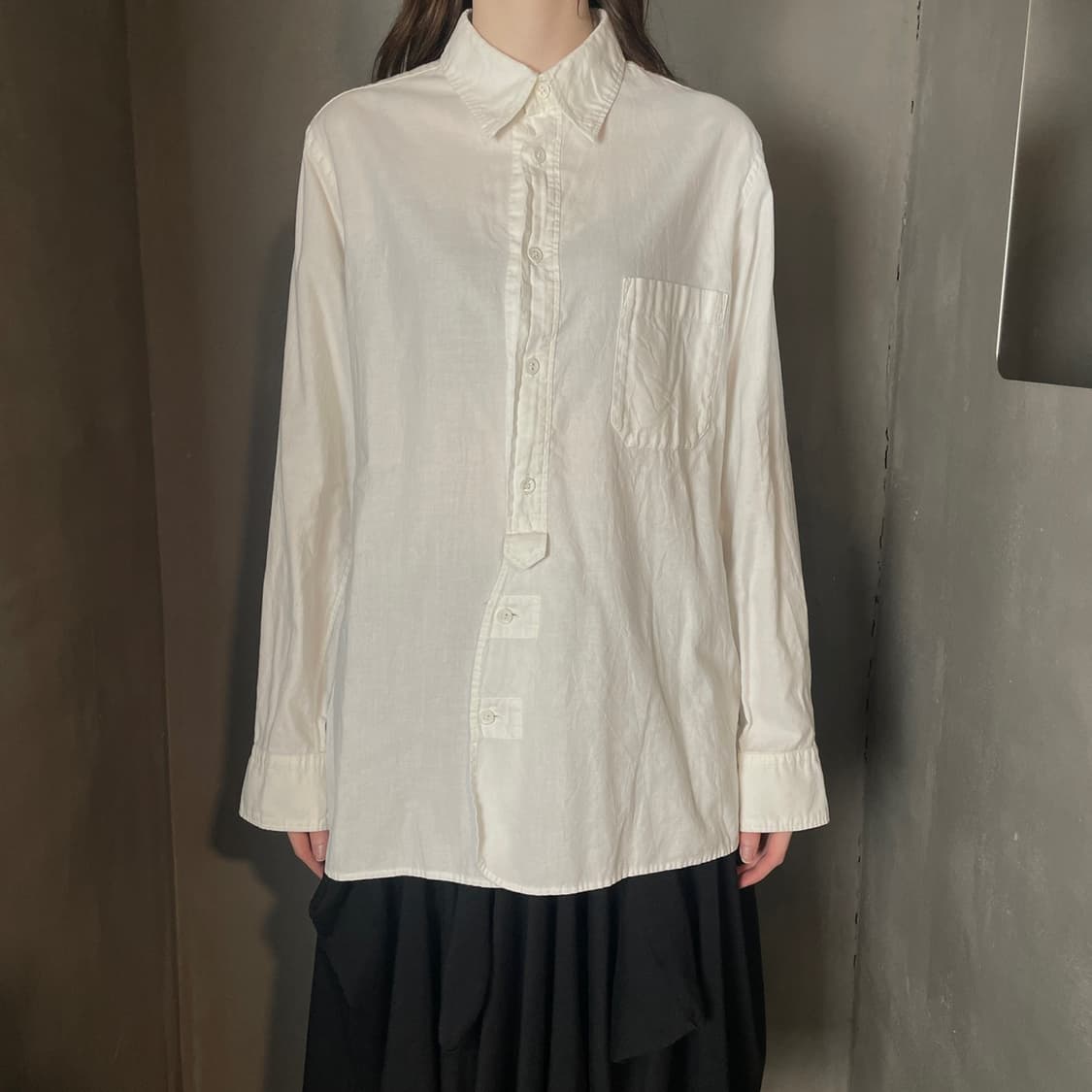 20ss 요지 야마모토 커브드 셔츠 상품이미지4