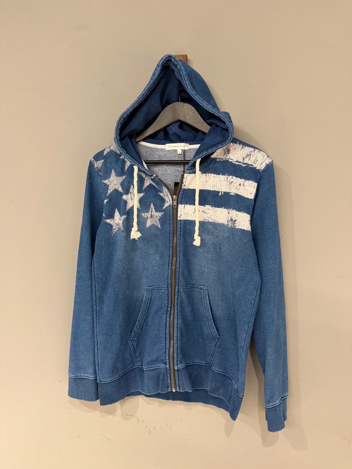 star pattern denim hood zip-up 상품이미지6
