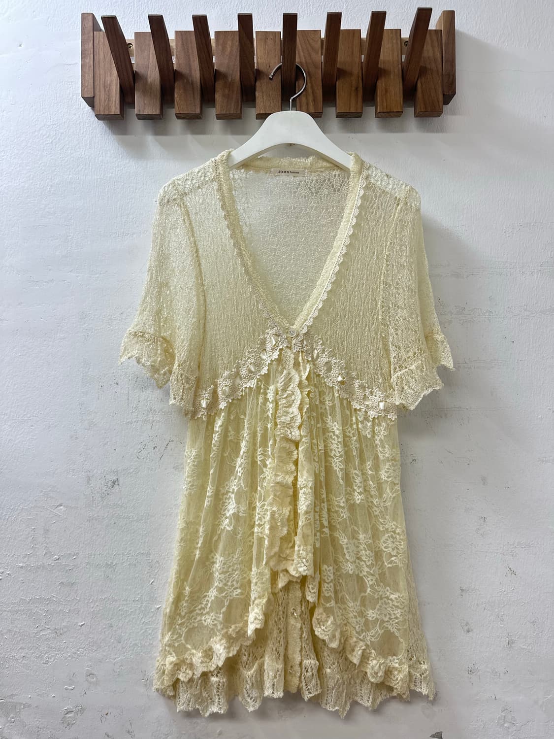 일본빈티지 Axes Femme엑시즈팜레이스 페어리 레이어드 프릴 가디건 상품이미지1