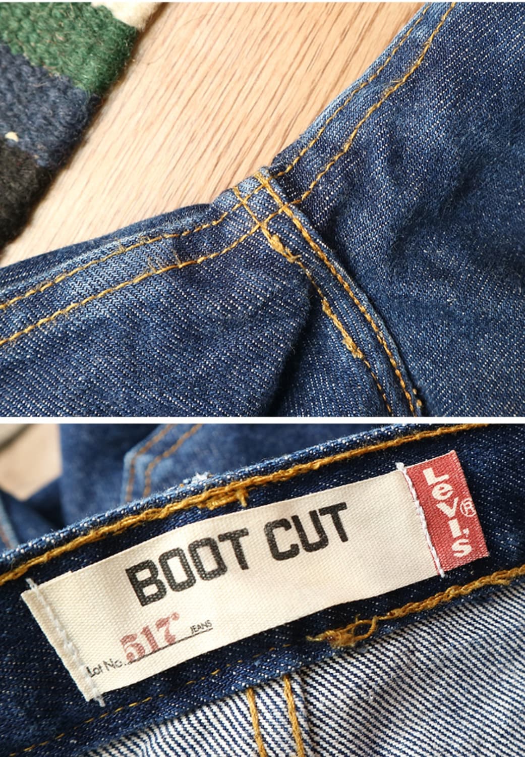 10s levis 리바이스 517 부츠컷 데님  33사이즈 멕시코  상품이미지8