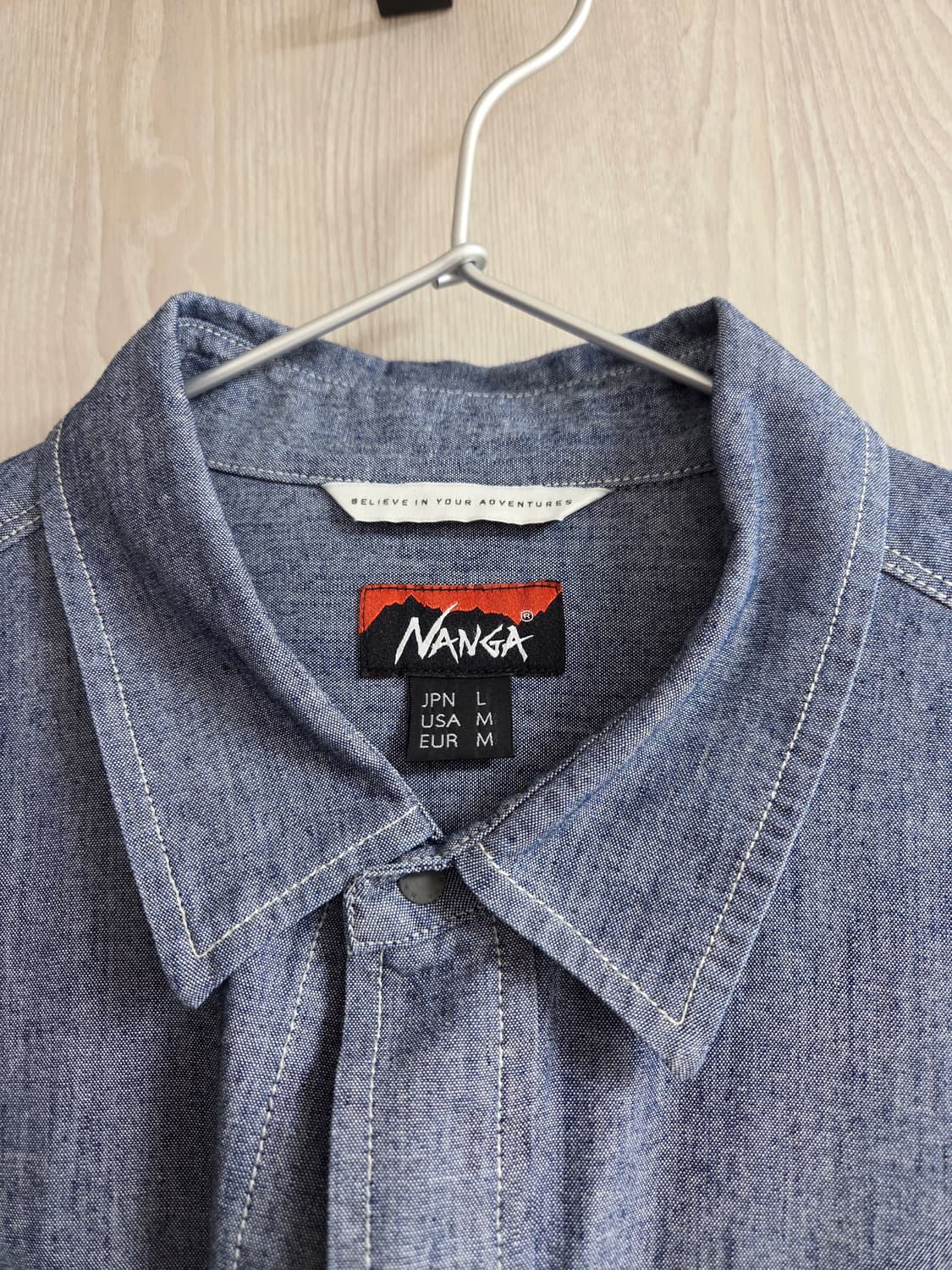 난가 TAKIBI CHAMBRAY FIELD SHIRT 네이비 L 
셔츠 상품이미지3