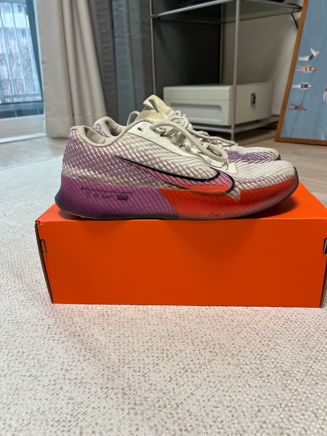 나이키 줌 베이퍼 11 HC 화이트 255(테니스) 상품이미지5