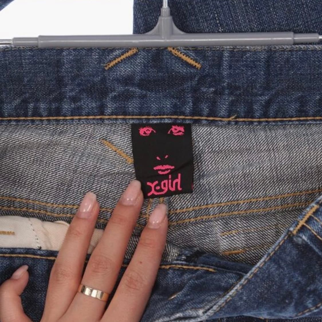 X-girl 로우라이즈 부츠컷 데님 팬츠 상품이미지2