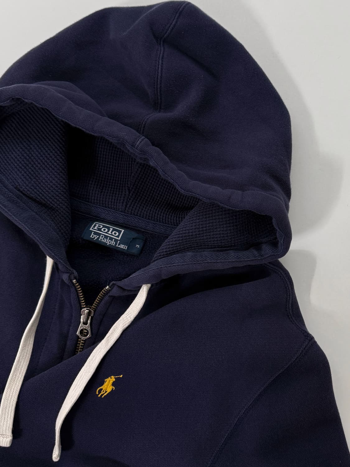 폴로 랄프로렌 00‘s 오버사이즈 네이비 써멀 스웻 후드집업 상품이미지3