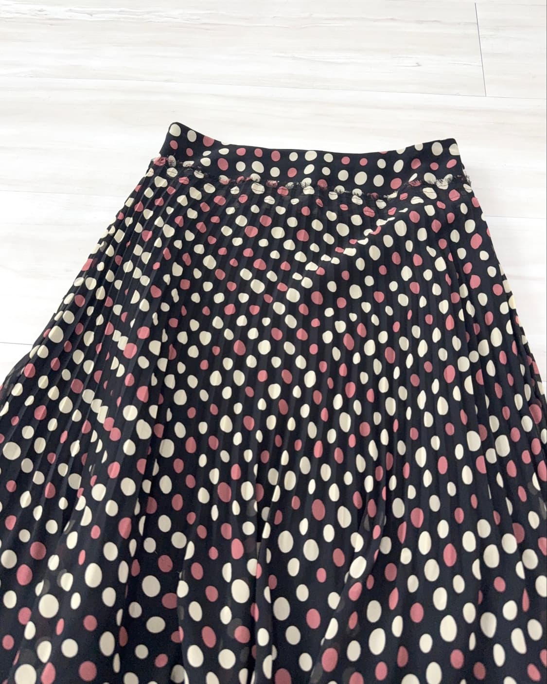 Black Vintage Dot Midi Skirt 상품이미지8