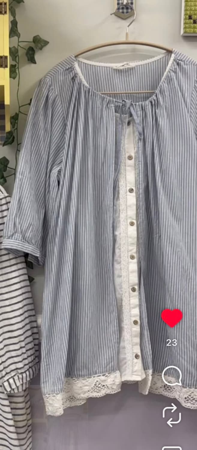 빈티지 블라우스 바선생 모리 하구미  상품이미지1