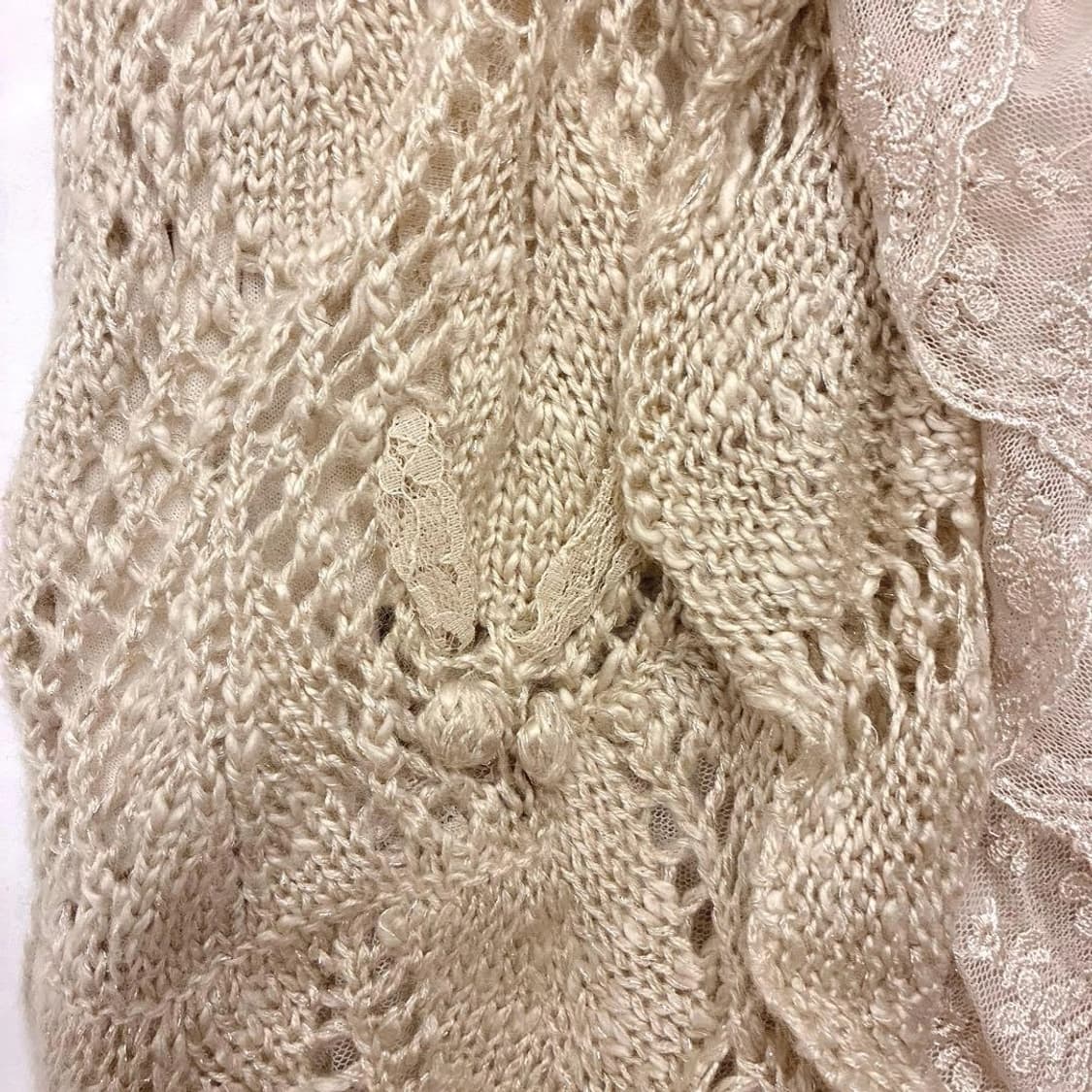 대장급 엑시즈팜 빅 리본 라떼갸루 히메갸루 니트 가디건 빈티지 상품이미지6