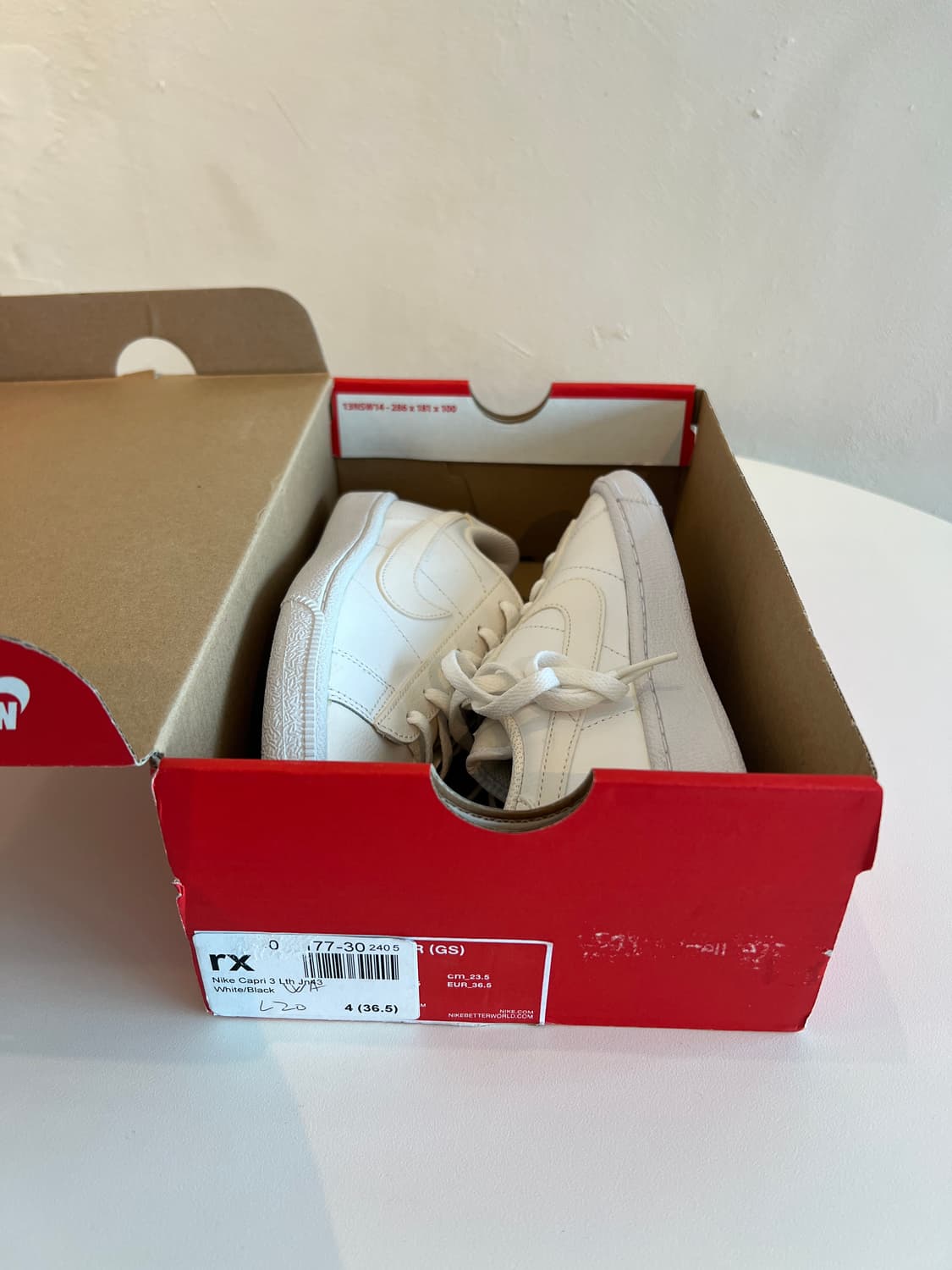 [235] 나이키 카프리 3 로우 LTR GS '화이트/블랙' (5799 상품이미지7