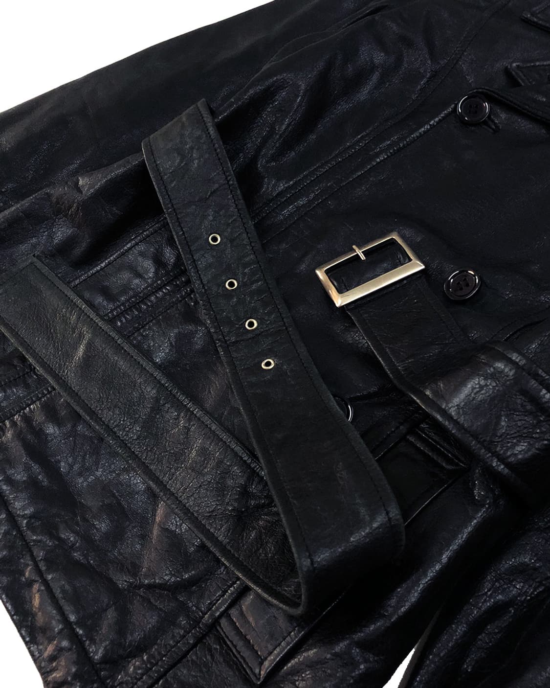 Vintage 소가죽 더블버튼 자켓  상품이미지6