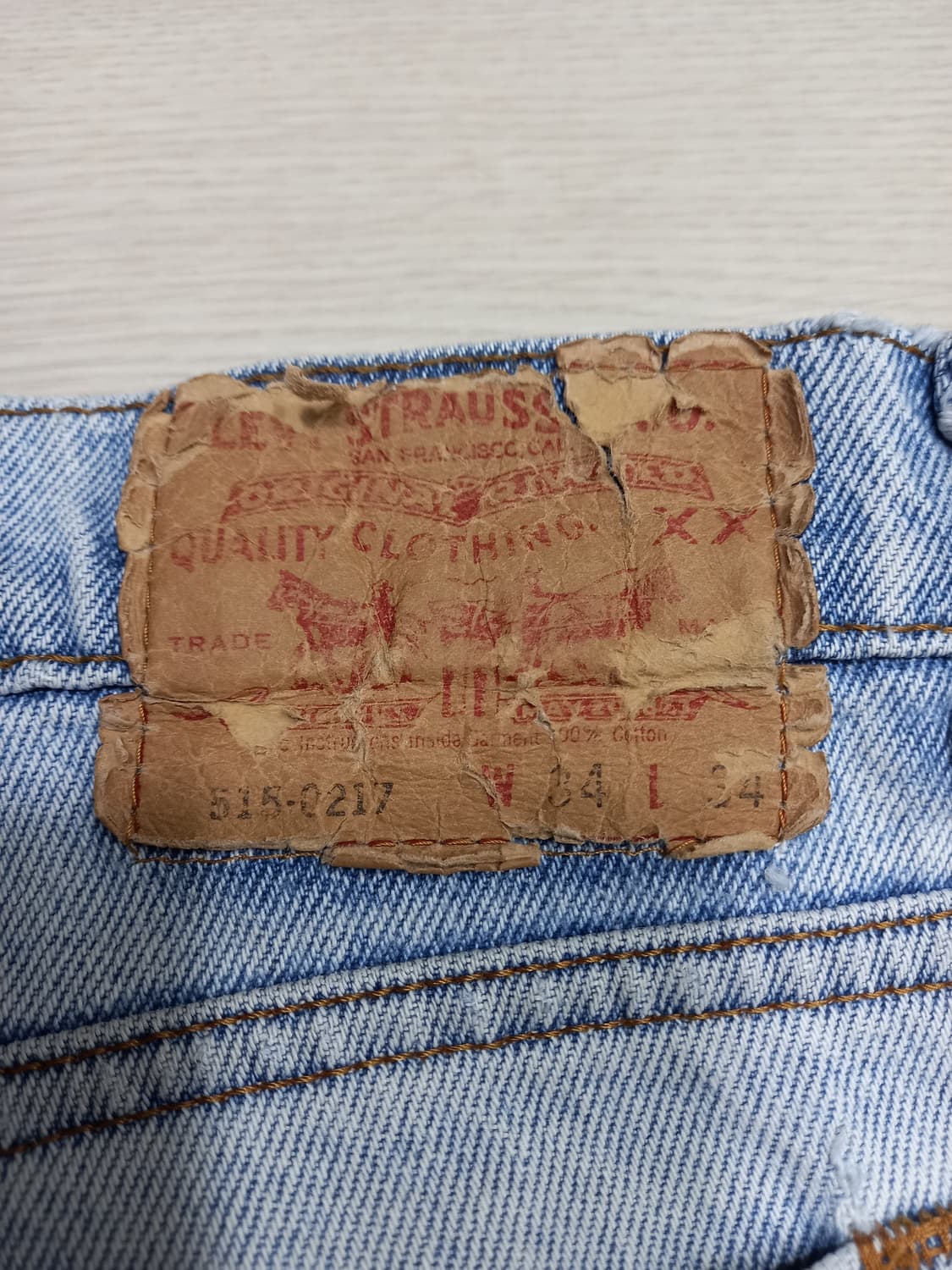 33 93's 리바이스515-0217 일자진 연청 커스텀 33-447 상품이미지5