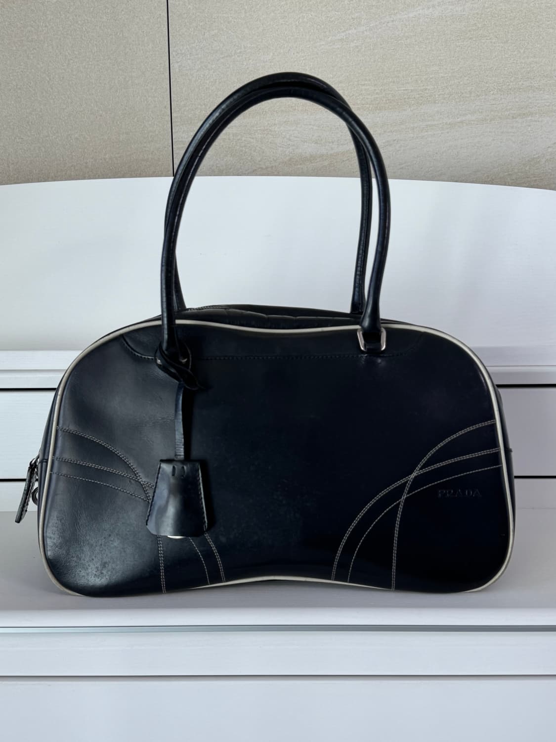 프라다 00s 볼링백 비텔로 드라이브 prada 아카이브 2000 상품이미지1