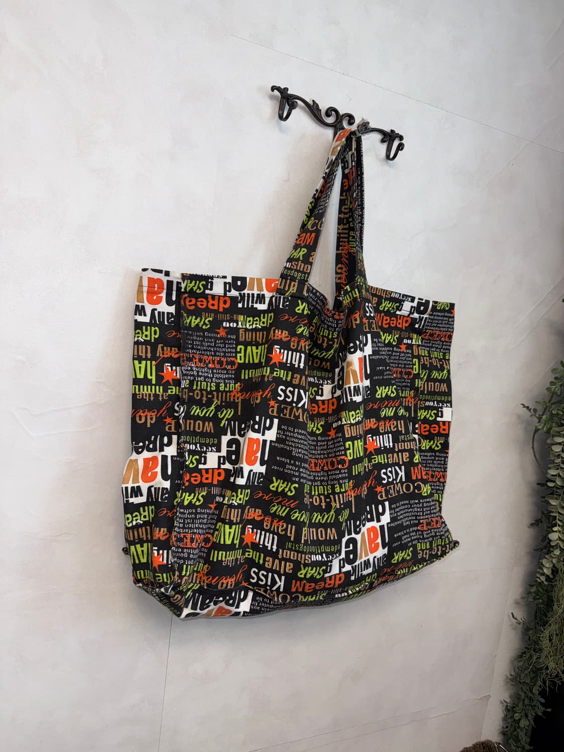 Kitsch neo lettering big tote bag 상품이미지2