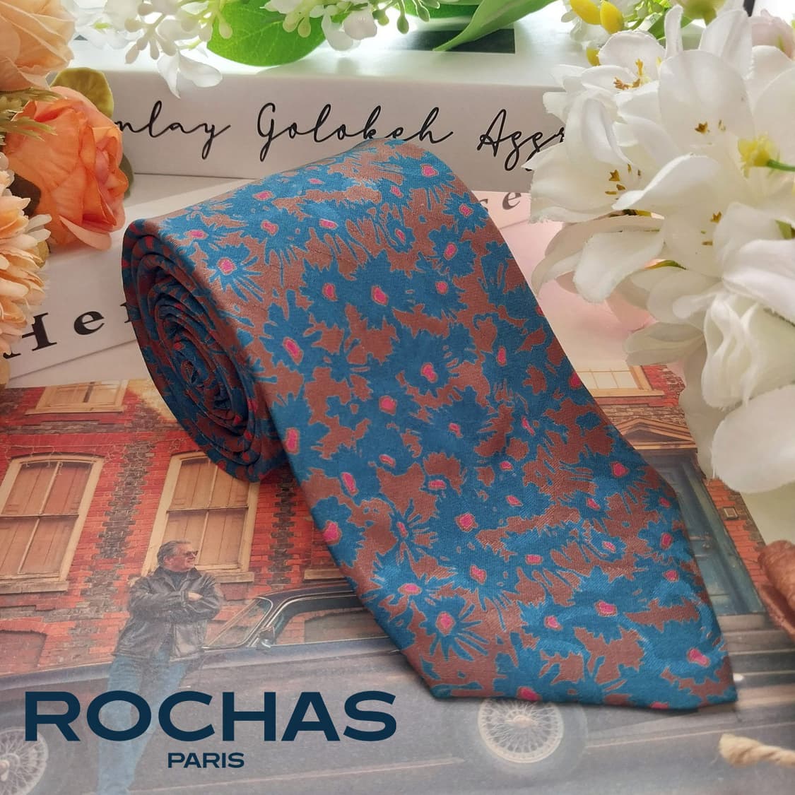 로샤스 실크 플로럴 자카드 넥타이 8.2cm A+등급 K1517
 상품이미지1