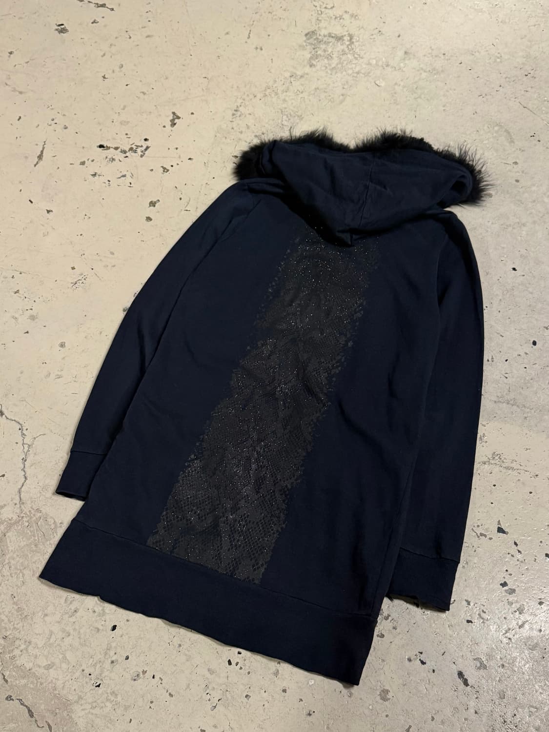 Fuga python fur trimming hood zip-up 상품이미지2