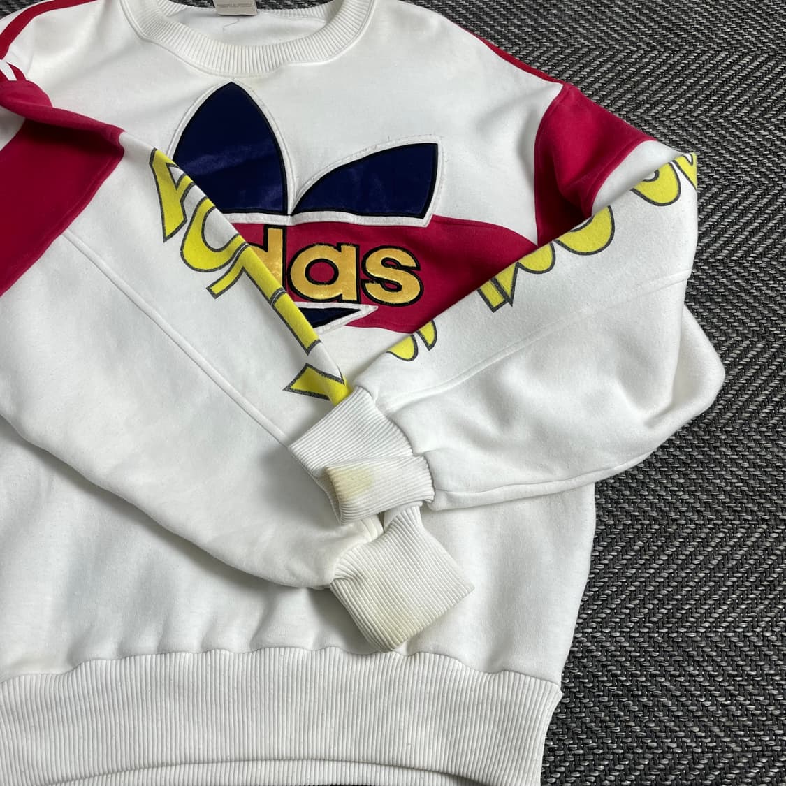 90s 아디다스 빅로고 레트로 박시핏 스웻 셔츠o 3842 상품이미지5