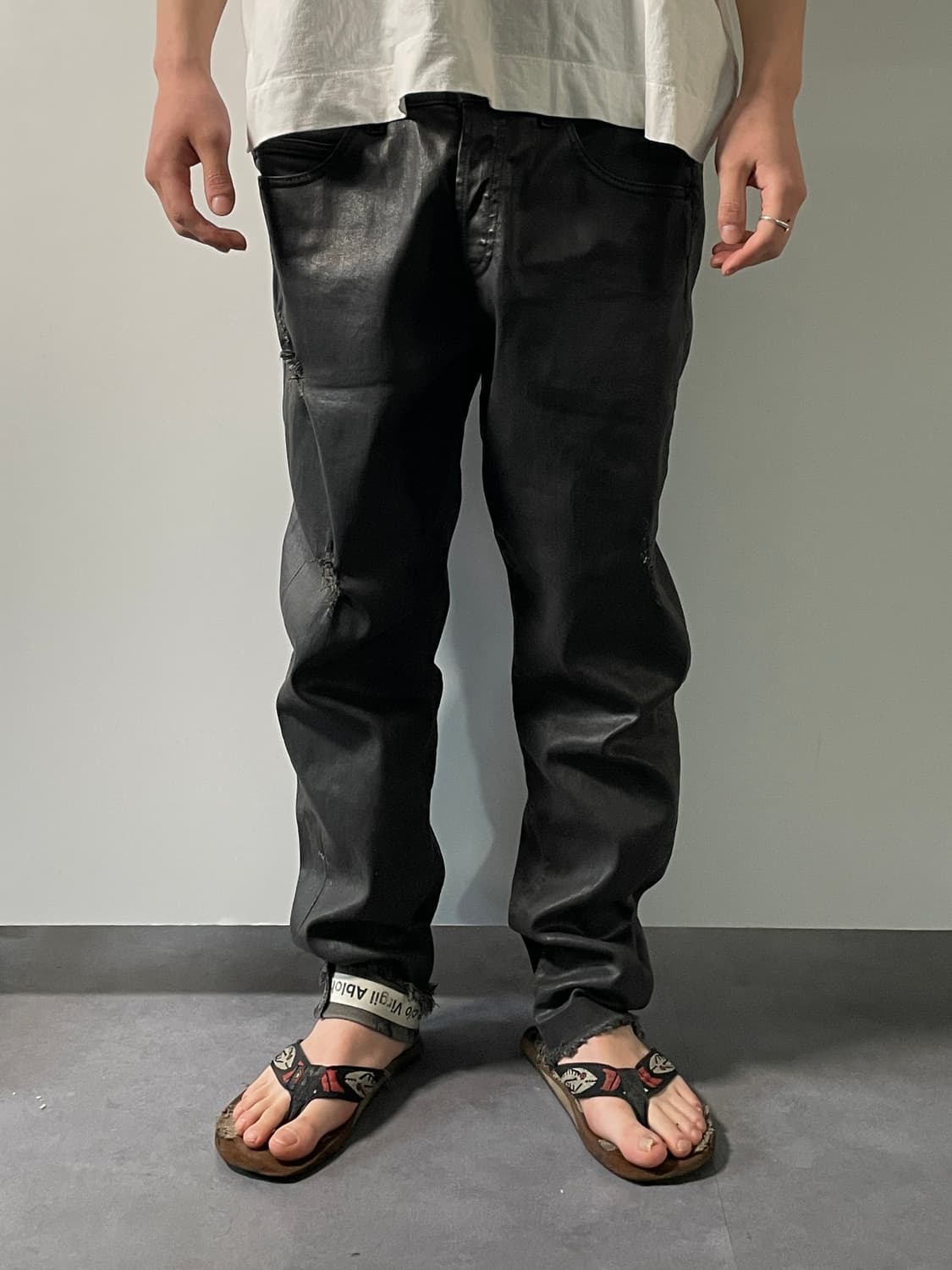 오프화이트 디스트 블랙 코팅진 (onp.72)   상품이미지1