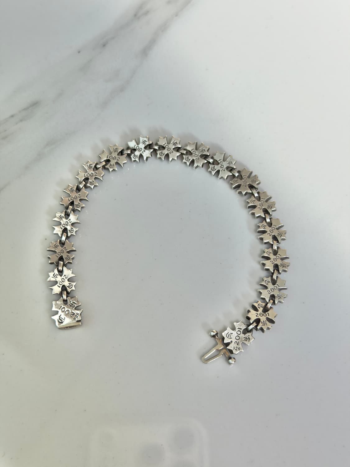 크롬하츠 타이니 E CH 플러스 크로스 풀파베 다이아 팔찌 신세계영수증O 상품이미지4