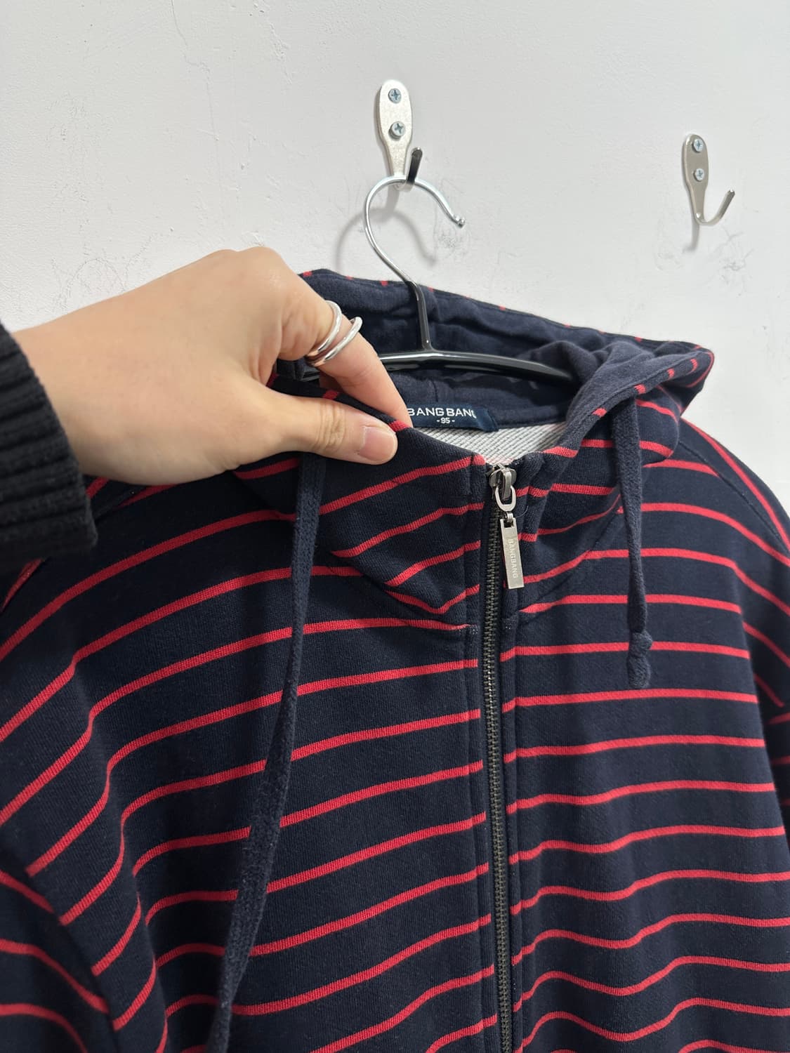 Vintage red stripe hoodie 상품이미지4