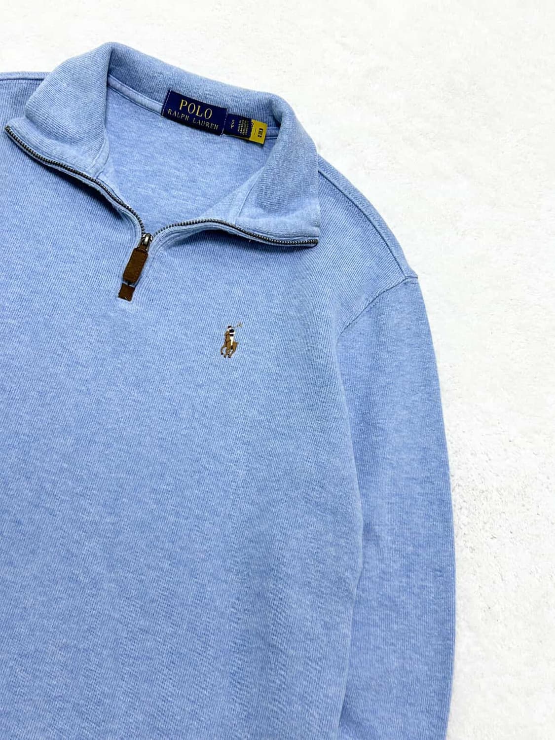 폴로 신형 멀티포니 소라 코튼 반집업 상품이미지6