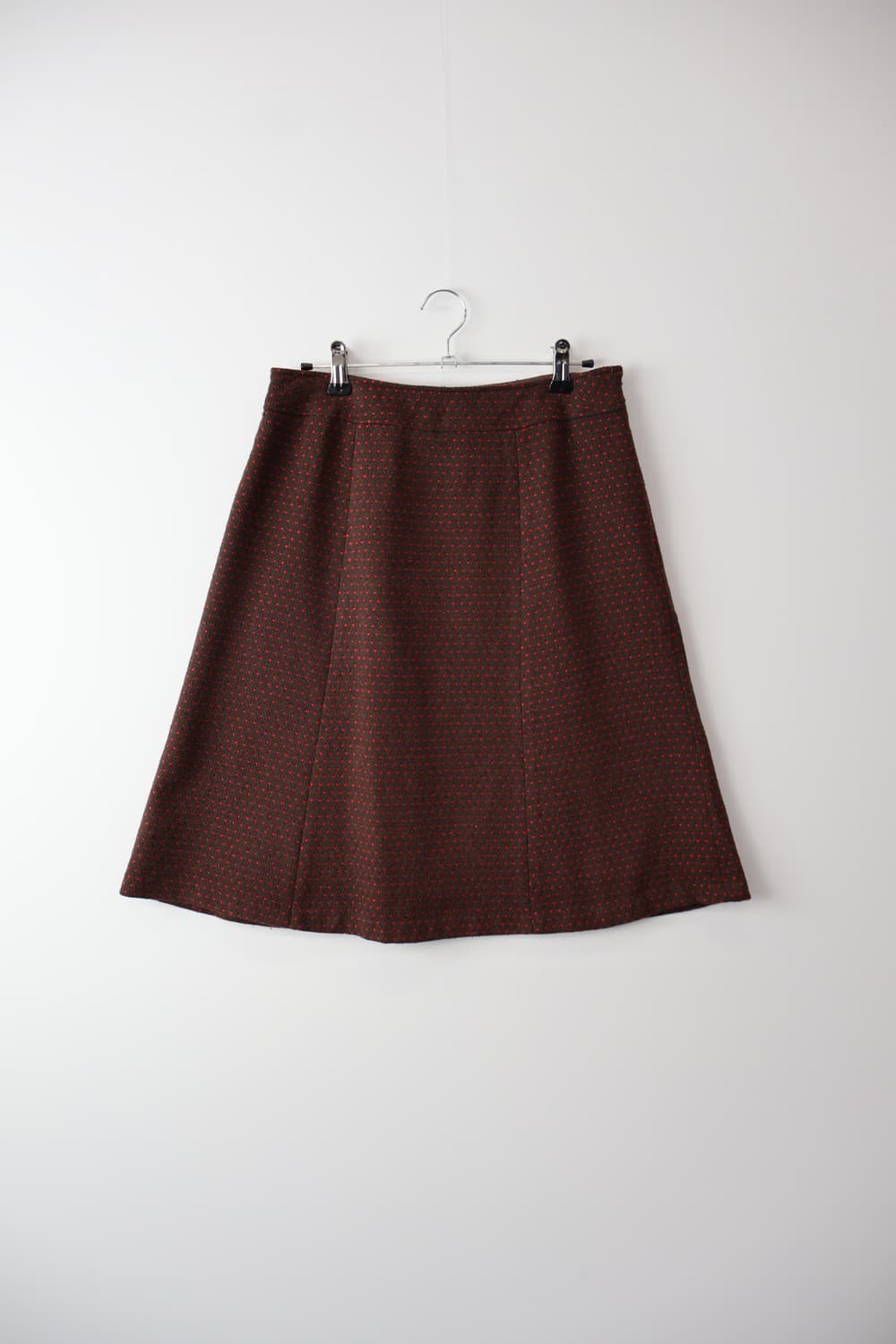 Fairy Brown Wool Dotted Midi Skirts 상품이미지4