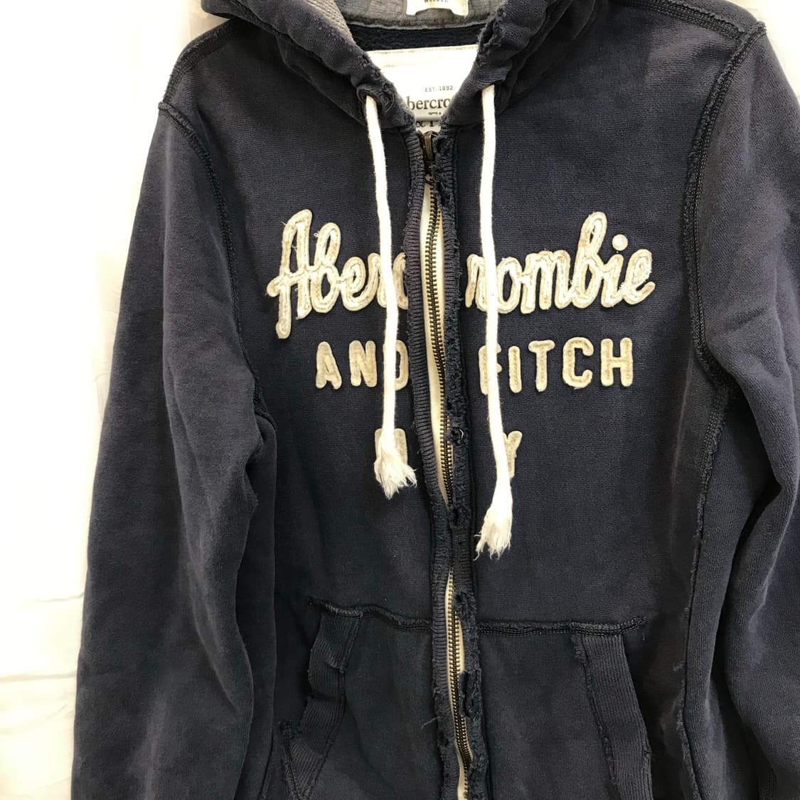 Abercrombie 아베크롬비 데미지 기모 후드집업 상품이미지4