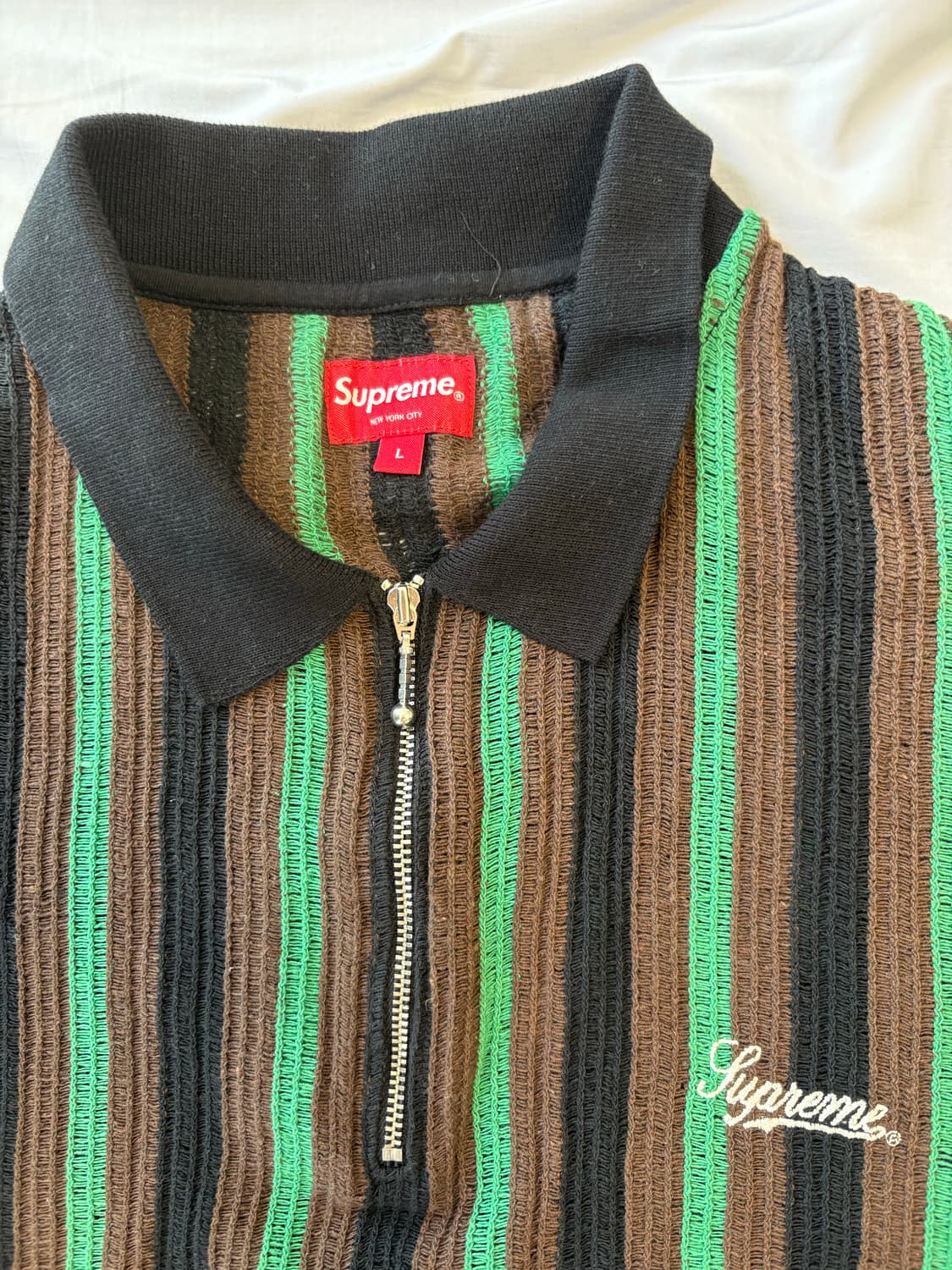 슈프림 오픈 스트라이프 니트 L 상품이미지2