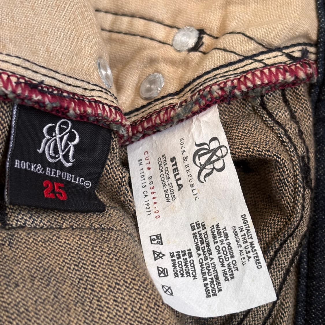 새제품 RR 미국 락앤리퍼블릭 25 청바지 데님 슬림 일자  상품이미지7