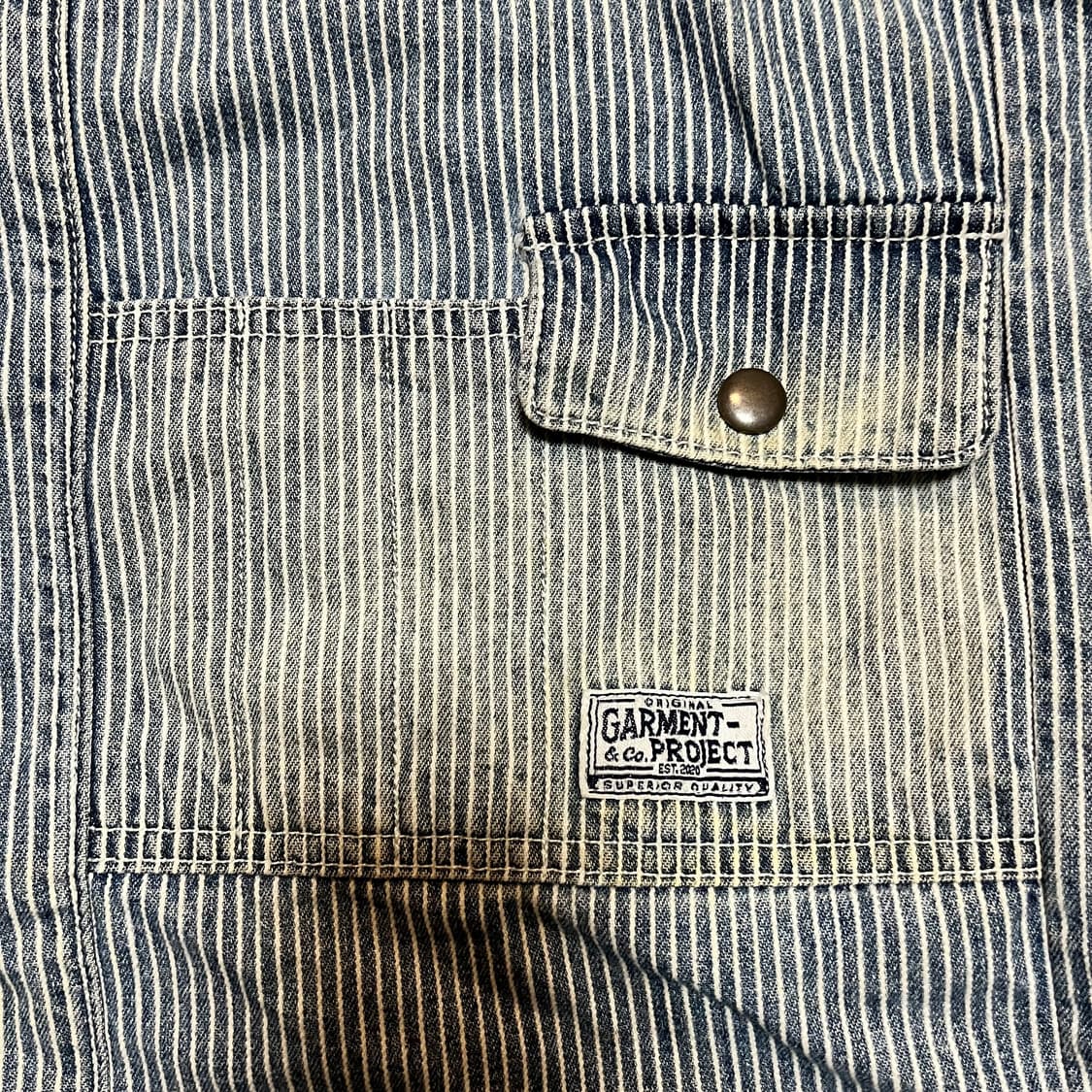 OGARP 히코리 스트라이프 데님 에코백 상품이미지2