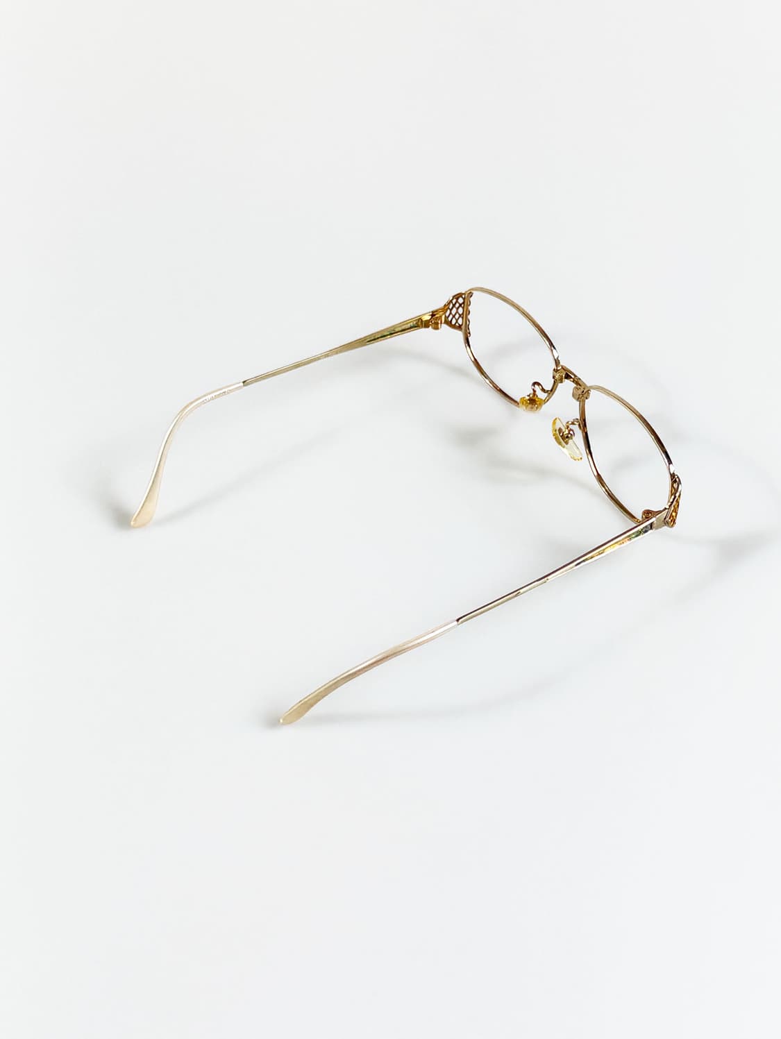 90s P.S.C.FASHION 골드 메탈 스퀘어 슬림 빈티지 안경 상품이미지4