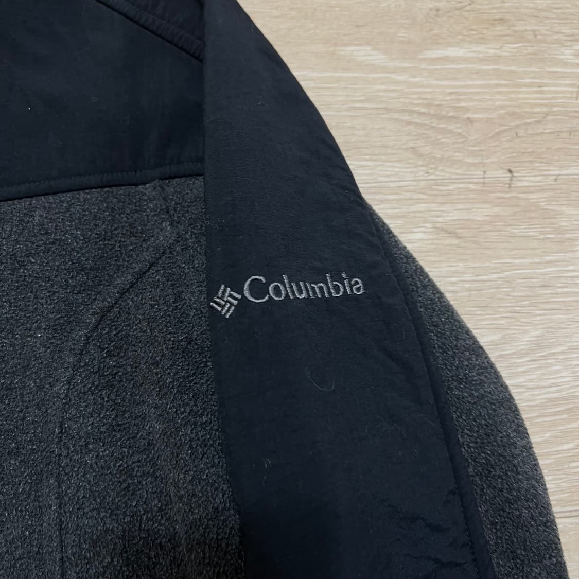 컬럼비아 배색 후리스 플리스 집업 자켓 [차콜/블랙] S/90 상품이미지4