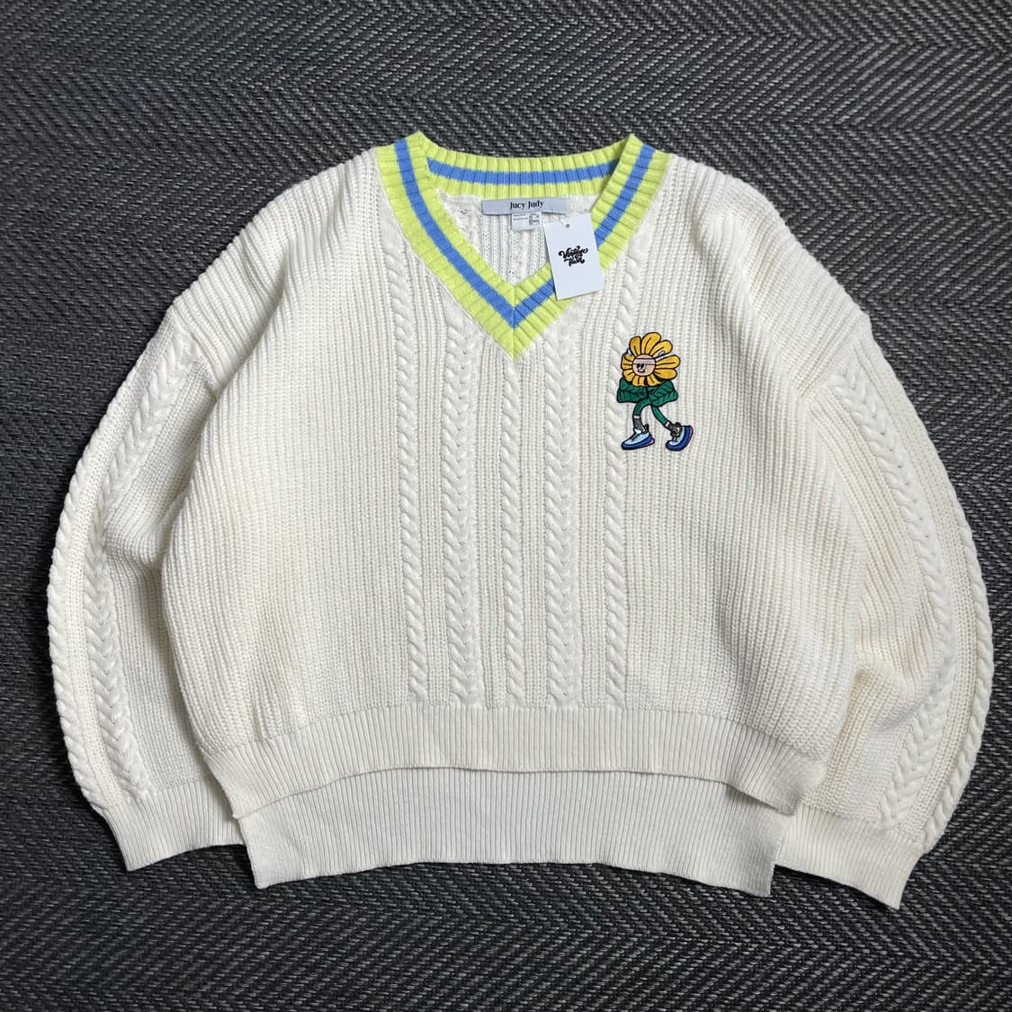 쥬시쥬디 케이블 아이보리 스웨터 니트y 4035 상품이미지2