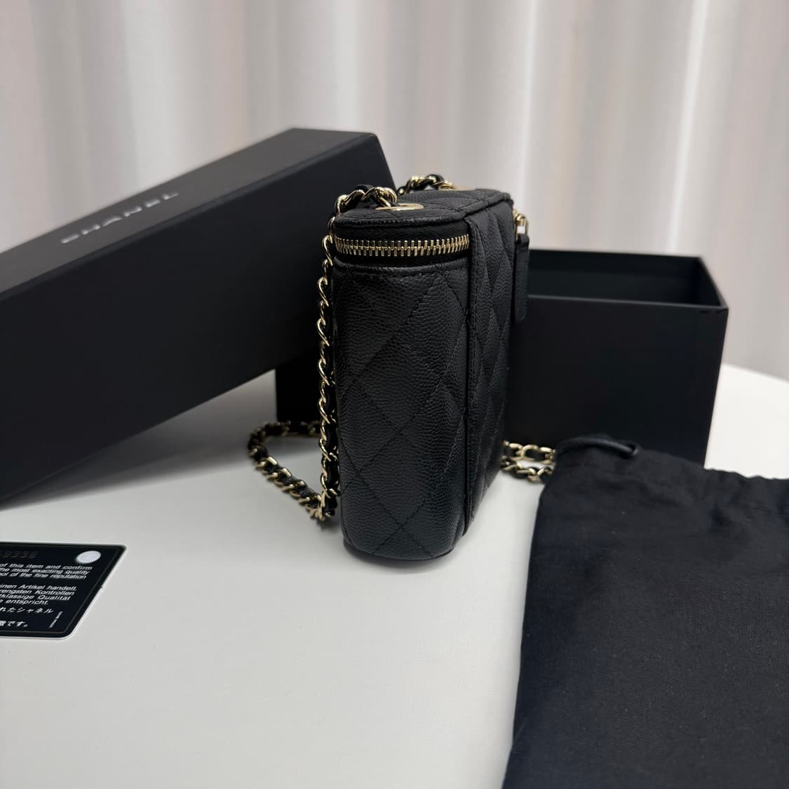 [정품] 샤넬 베니티 체인 크로스백 캐비어 블랙 상품이미지5