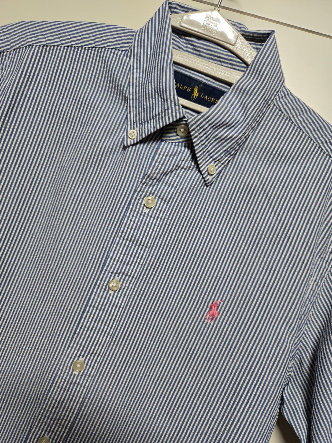 폴로 랄프로렌 정품 남성 시어서커 반팔 셔츠 상품이미지2