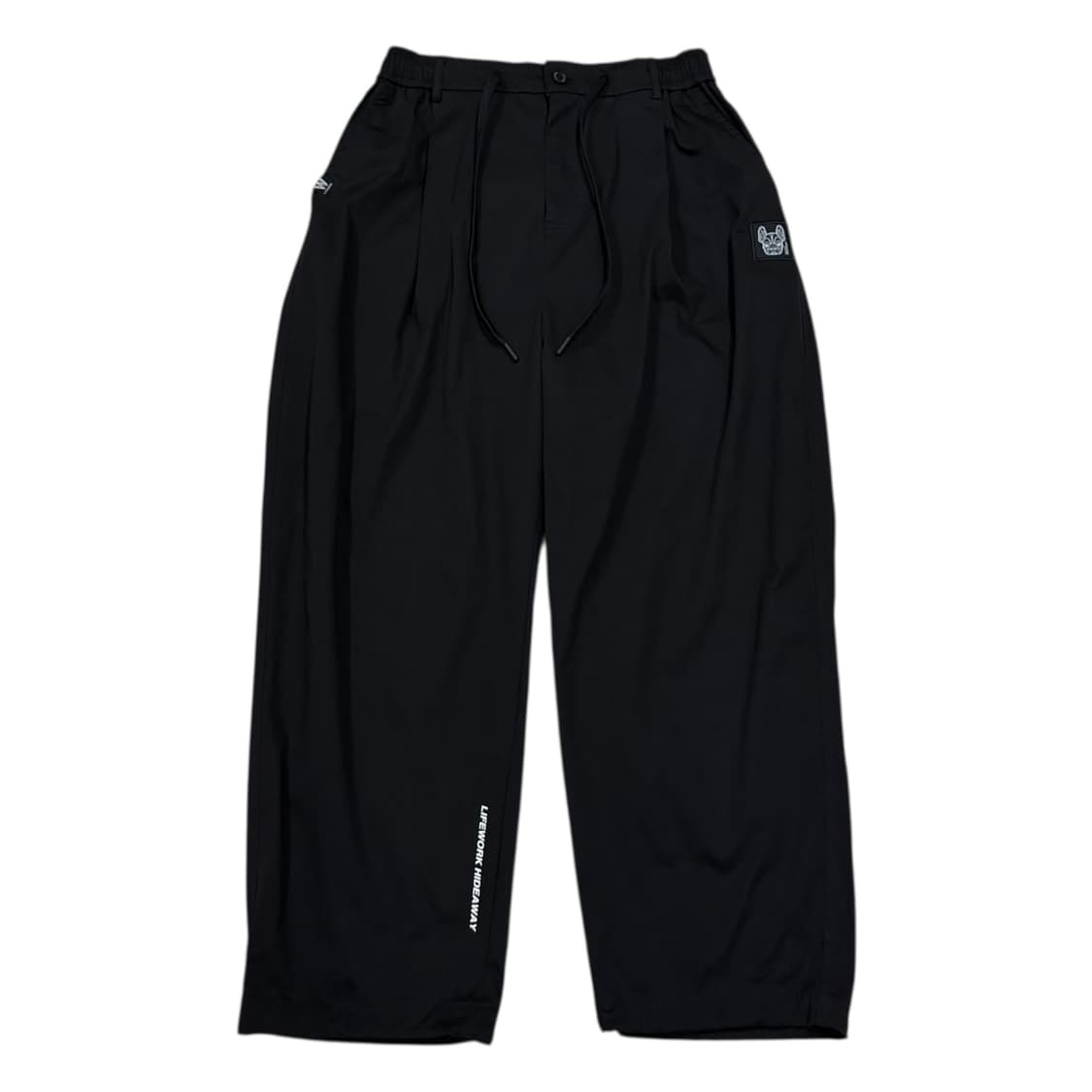 라이프워크 L3 원턱 와이드팬츠 바지 블랙 L 상품이미지1