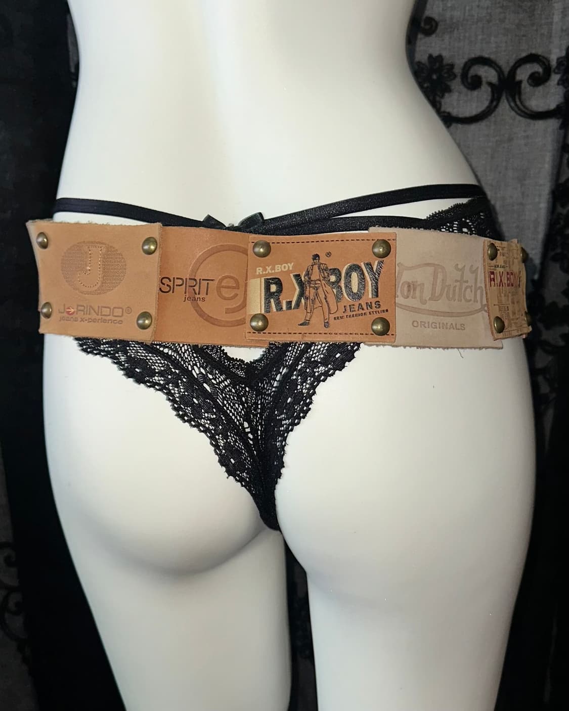 Leather Patchwork Belt 상품이미지3