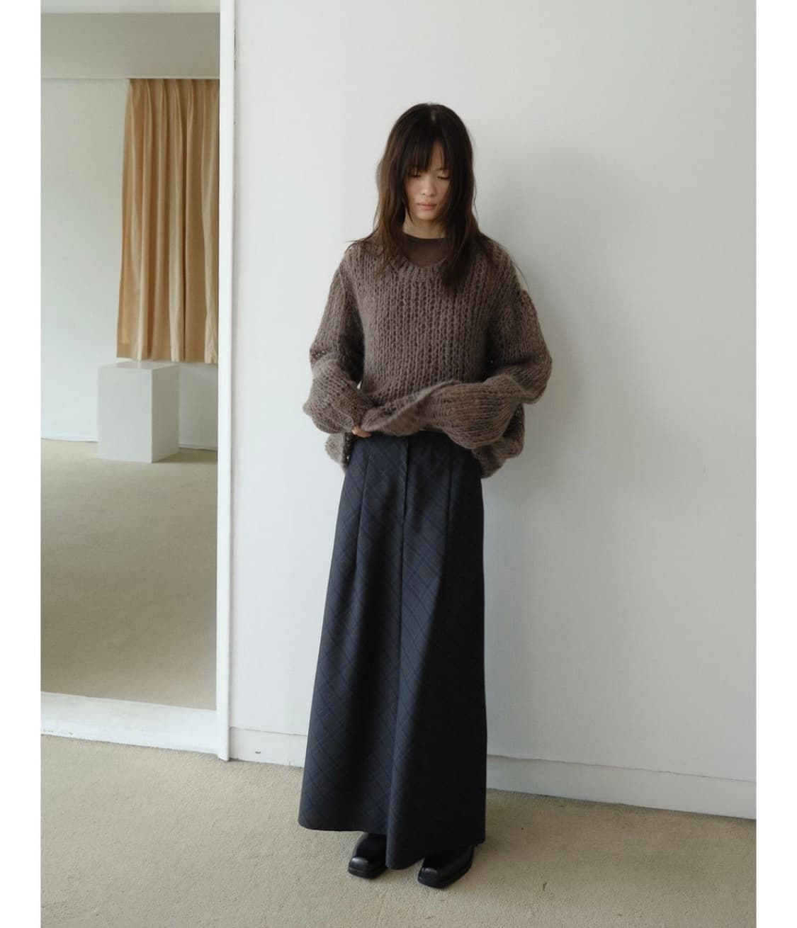 아유서울 네트 시스루 모헤어 알파카 니트 상품이미지6