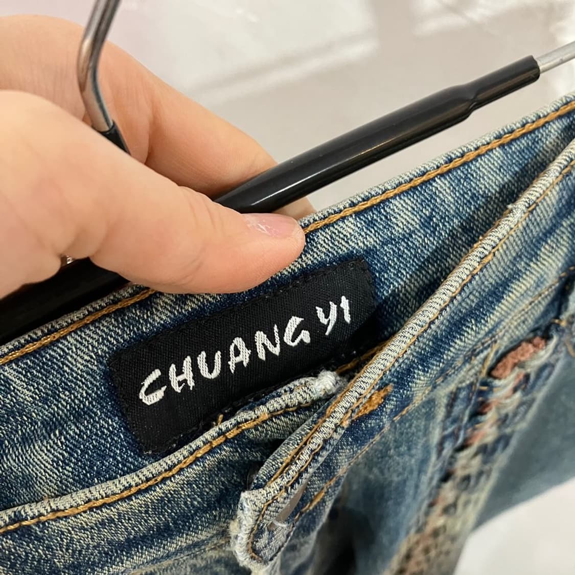 그런지 디테일 청바지 상품이미지5