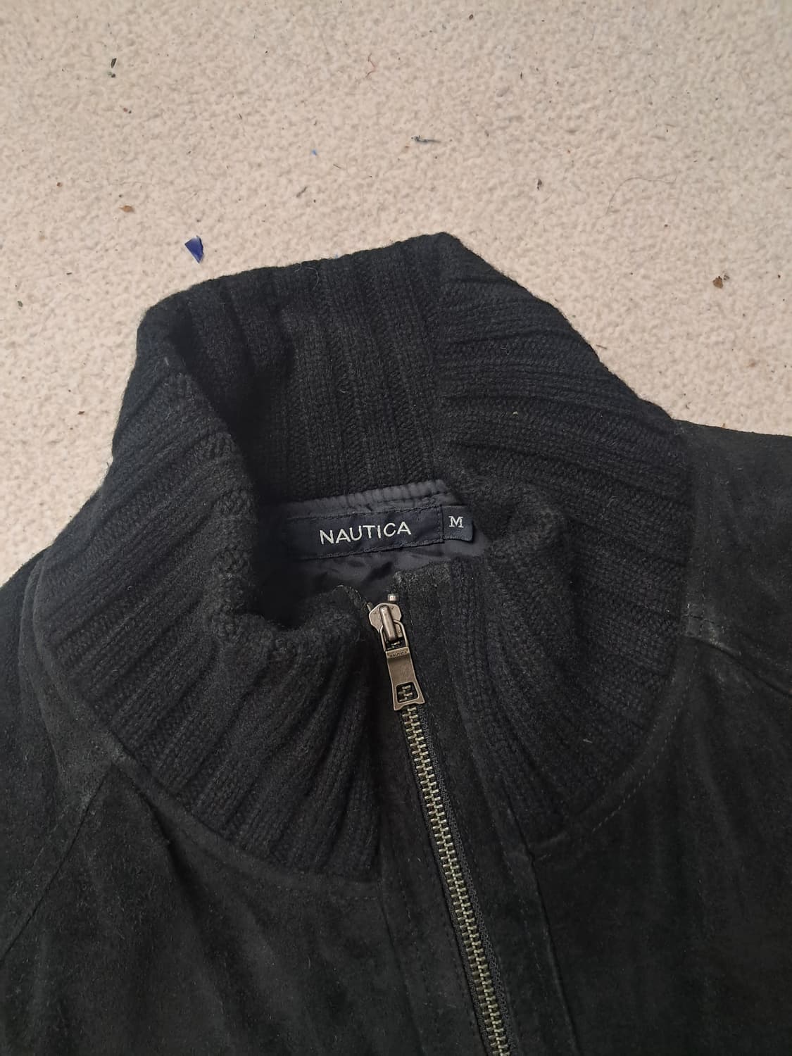 노티카 리얼카우레더 스웨이드니트집업 상품이미지2