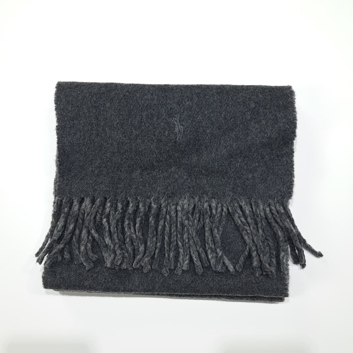 MX334 폴로 랄프로렌 그레이 연그레이 양면 버진울 목도리 머플러 상품이미지7