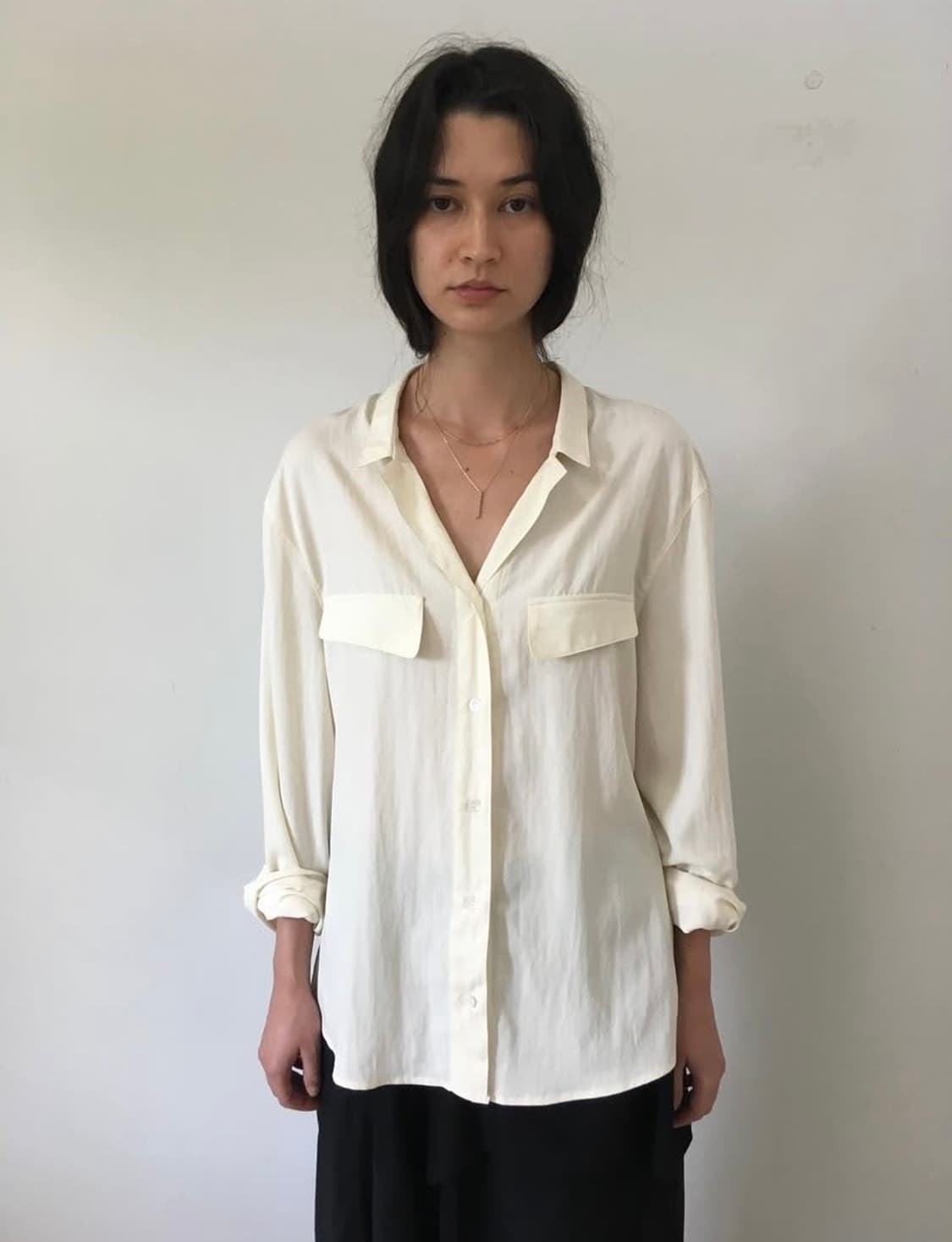 해브빈  havebin Round Pocket shirt Cream 상품이미지1